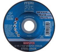 Disque à ébarber déporté special acier et inox - 115x7mm - boîte de 10 PFERD