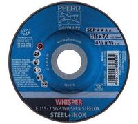 Disque à ébarber déporté special acier et inox - 115x7mm - boîte de 10 PFERD