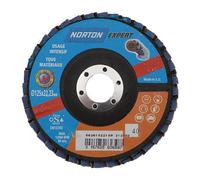 Disque à lamelles Norton Expert Ø 125 x 22,23 mm - Grain 40 - Lot de 5