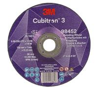 Disque à meuler à moyeu déporté 3M Cubitron 3, 98452, 36+, T27, 10/paquet | 150 mm x 7 mm x 22,23 mm, EN