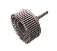 Disque à poils abrasifs Disque à poils de 2 pouces, 1 pièce avec tige de 1/4 de pouce, brosse d'élimination des abrasifs, meule de polissage émeri for perceuse électrique(Gray)
