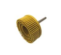 Disque à poils abrasifs Disque à poils de 2 pouces, 1 pièce avec tige de 1/4 de pouce, brosse d'élimination des abrasifs, meule de polissage émeri for perceuse électrique(Yellow)