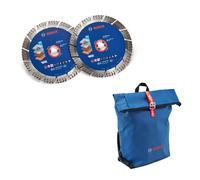 Disque à poncer diamanté 230 mm carreaux Duopack - BOSCH - 2 disques + sac - 061599765L