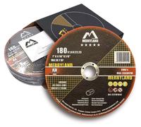 Disque à poncer pour meuleuse d'angle, 25 pièces, dimensions 180 x 1,6 mm, pour métaux, acier inoxydable et fer