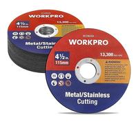 Disque a Tronconner 20 Pieces WORKPRO, Meules a Tronconner Ø 115 mm pour Metal, Acier Inoxydable, Accessoires pour Meuleuse d'Angle