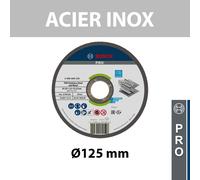 BOSCH Disque a tronçonner aggloméré PRO Stainless Steel and Metal, 125 mm 2608600220