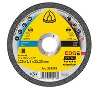 Disque à tronconner acier inox alu 125x1.2x22.23 Klingspor