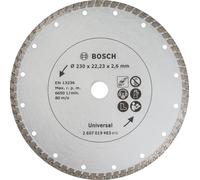 Disque à tronçonner diamanté Turbo, diamètre : 230 mm