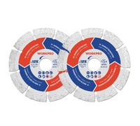 Disque a Tronconner Diamantes 125 mm WORKPRO, 2 Pieces pour Carrelage, Beton, Pierre, Brique, Granit, Marbre, Meuleuse