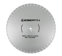 Disque à tronçonner EBERTH : disque diamanté pour la pierre, le béton, le carrelage et le grès cérame, disque diamanté de 650 mm de diamètre, alésage de 25,4 mm