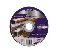 Disque à tronçonner et ébarder Acier/inox Norton Travaux Extrêmes 125 x 2,2 x 22,23 mm