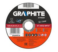 Disque à tronçonner - GRAPHITE - 57A60Z-BF07 - 125 mm - Métal - Norme EN12413