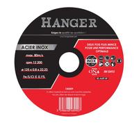 Disque à tronçonner - HANGER - 150009 - 125x0,8 mm - Acier inox - Coupe très rapide