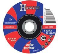 Disque à tronçonner - HANGER - AS 24 R - Diamètre 125 mm - Ép. 3 mm - Alésage 22,23 mm