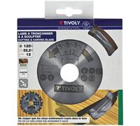 Lame de scie Carbure pour meuleuse Tivoly Ø125 mm Alésage 22,22 mm 12 Dents
