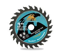 Disque à tronçonner pour bois EXFEIN 75 mm - Lame de scie circulaire compacte à dents en carbure 24T TCT, à usage général pour le cuttting dans le bois, le plastique et les matériaux composites