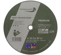 Disque à tronçonner PRODIAMANT 350 mm x 25,4 mm x 3,5 mm lot de 10 disques flexibles en inox pour métal et acier