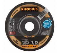 Disque à tronçonner RHODIUS XT38 - Ø125 mm x 1.5 x 22.23 mm - Acier Inox - 203881