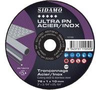 Disque à tronçonner ULTRA ACIER INOX pour Tronçonnage à sec de tôles fines et carrosserie SIDAMO - 10111050