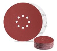 Disque Abrasif 225 mm 8 Trous Papier Poncage Grain 600 pour Disque Ponceuse Murale (30Pièces)