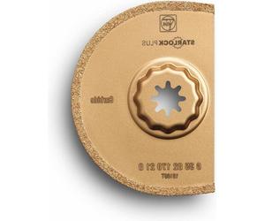 Disque abrasif à denture Starlock Plus de 90 mm pour le décapage de mosaïques et le perçage dans des matériaux fins.