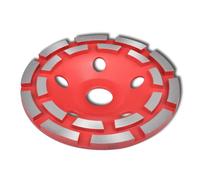 Disque abrasif diamant 180 mm pour ponceuse à béton, disque abrasif double segment pour béton, chape, pierre naturelle, faible vibration avec ouvertures de refroidissement
