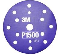 Disque abrasif flexible 3M™ Hookit™ P1500, 150 mm, perforé 15 fois |