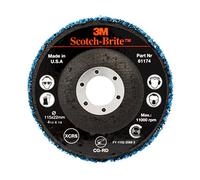 Disque abrasif non tissé 3M Scotch-Brite Clean and Strip CG-RD, 115 x 22 mm, Grain Extra gros, Bleu