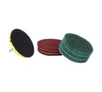 Disque Auto-adhésif 4 Pouces, pour Perceuse Électrique Plaque de Meulage | Chiffon de Nettoyage 100mm, Nylon Circulaire, pour Polissage et Meulage, Patin à Fixation