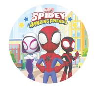 DISQUE AZYME COMESTIBLE - MARVEL - SPIDEY - 20 CM - Multicolore - Anniversaire Enfants