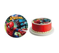 Dekora - Décoration Comestible pour Gâteau d'Anniversaire pour Enfant Spiderman - 20 cm