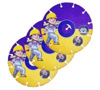disque bois meuleuse 115 mm - 3 pièces lame scie circulaire disque flexible en carbure avec alésage de 22,23 mm pour plastique, bois, contreplaqué, caoutchouc, pour le travail du bois