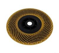 Disque de brosse de 4,5 pouces pour filetage m14 pour meuleuse d'angle, disque de ponçage pour enlever les revêtements de rouille, poils en nylon disque de polissage pour métal, bois, plastique, gris