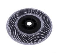 Disque de brosse de 4,5 pouces pour filetage m14 pour meuleuse d'angle, disque de ponçage pour enlever les revêtements de rouille, poils en nylon disque de polissage pour métal, bois, plastique, gris