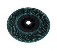 Disque de brosse de 4,5 pouces pour filetage m14 pour meuleuse d'angle, disque de ponçage pour enlever les revêtements de rouille, poils en nylon disque de polissage pour métal, bois, plastique, gris