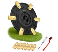 Disque de coupe à 6 lames compatible avec Gardena Sileno Minimo 500 m²/350 m²/250 m² - Plateau de lame de rechange - Bonne qualité de coupe et montage facile (avec brosse et tournevis)