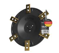 Disque de coupe amélioré beos® Premium pour robot tondeuse, pour 6 lames - Worx Landroid S&M (à partir de 2020) - Disque de coupe renforcé de fibre de verre, Ø 150 mm - Hexagonal