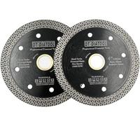 Disque de coupe diamant 2 pièces, 105 mm, type "Mesh Turbo", pour carrelage, marbre et granit