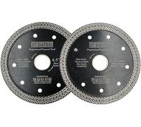Disque de coupe diamant 2 pièces, 115 mm, type "Mesh Turbo", pour carrelage, marbre et granit
