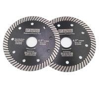 Disque de coupe diamant, 2 pièces, 115 mm x 22,23 mm, ultra-fin, pour céramique, carrelage, marbre, grès et granit