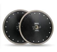 Disque de coupe diamant 2 pièces, 250 mm, type "Mesh Turbo", pour carrelage, marbre, granit, avec un alésage de 25,4 mm