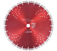 vidaXL Disque de coupe diamanté avec turbo et trous Acier 350 mm 143236