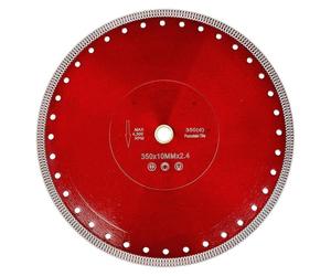 Disque de coupe diamanté de 350 mm de diamètre, épaisseur 25,4 mm/22,23 mm, pour découpe à l'eau