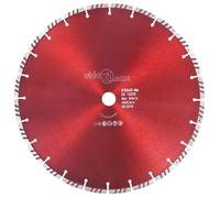 Disque de coupe diamanté - vidaXL - Turbo - 350 mm - Acier et diamant - Rouge - Coupe béton, granit, brique
