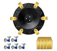 Disque de Coupe en 6 Lames Compatible avec ECOVACS Goat O500, O800, O1200, G1-800, G1-2000 et G1, Fibre de Verre de Haute Qualité Disque de Coupe pour Tondeuse Robot avec 10 Lames + 10 Vis