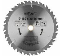 Wolfcraft Disque de coupe 6734000 – Lame circulaire au carbure 180 x 20 mm, 22 dents
