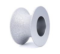 disque de meulage diamanté pour bords, Meule diamantée à bord arrondi brasée sous vide, 25 mm, for le profilage des bords de pierre et granit - Outil abrasif durable