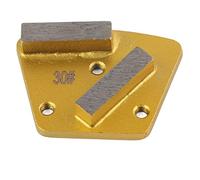 Disque de meulage pour béton trapézoïdal, 30, outil de meulage fritté de qualité supérieure avec dos en métal pour rectifieuses de béton, 3 trous, 2 dents droites