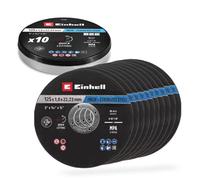 Einhell Disques à tronçonner 711442 - 125 mm - 10 pièces - Métal, acier inoxydable, tôle