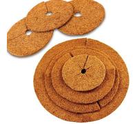 Disque de paillis de coco - Lot de 5 - 37 cm / Couvre-pot / Protection hivernale pour plantes / Tapis de protection pour plantes / Disque anti-mauvaises herbes